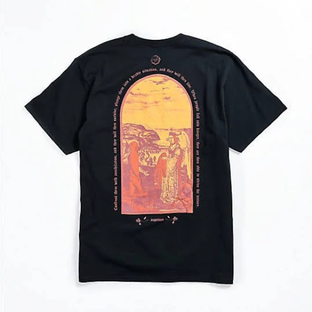 Black graphic skater tee by empire